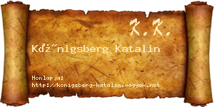 Königsberg Katalin névjegykártya